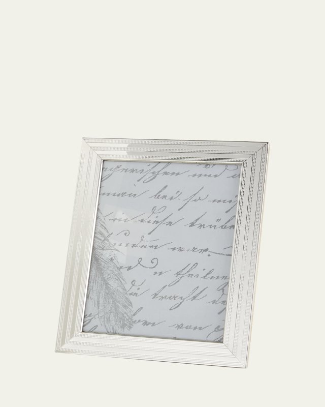 8X10 Sterling Silver Dotted Pinstripe Frame